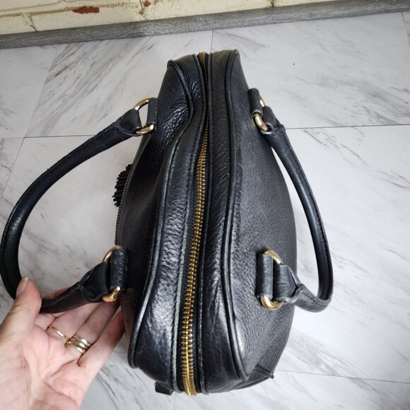 Michael Kors Knox Black Leather Shoulder Bag Handbag Purse - Picture 7 of 13